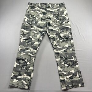 La Gate Cargo Pants Mens 38x30 Multicolor Camo Cotton High Rise Straight Leg
